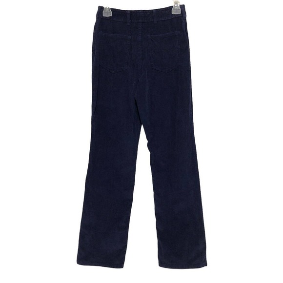 Sears Vintage Womens Size 12 Navy Blue Corduroy Pants 26" Waist Bootcut Boho - Picture 2 of 11